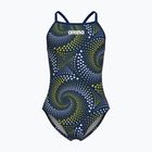 Vaikiškas vientisas maudymosi kostiumėlis arena Fireflow Lightdrop Back navy/team navy yellow
