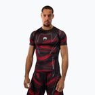 Vyriškas rashguardas Venum Matupa Short Sleeve black/red/silver