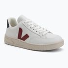 Moteriški batai VEJA V-12 Leather white/marsala/nautical