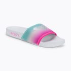 ROXY Slippy Neo G white/crazy pink/turquoise vaikiškos šlepetės