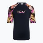 ROXY Active Joy vaikiški maudymosi marškinėliai Lycra antracite zebra jungle girl