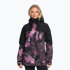 Moteriška snieglenčių striukė ROXY Gore-Tex Glade Printed true black pansy pansy