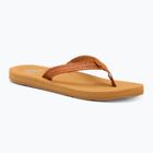 Moteriškos šlepetės per pirštą ROXY Porto Motif tan