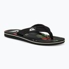 Vyriškos šlepetės per pirštą Quiksilver Molokai Layback II black / orange / green