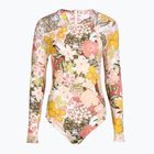 Moteriškas vientisas maudymosi kostiumėlis ROXY Playa Paradise Onesize Back Zip LS white viva la vida