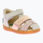 Kickers Kick Bazar šviesiai rožinės/daugiaspalvės spalvos vaikiški sandalai