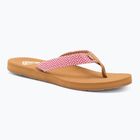 Moteriškos šlepetės per pirštą ROXY Porto Raffia II raspberry