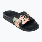 Moteriškos ROXY Slippy II šlepetės black/green print