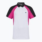 Vyriški teniso polo marškinėliai Lacoste Polo DH8963 white/malva black