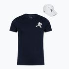 Vyriški marškinėliai + kepurė Lacoste TH1044 navy blue/white