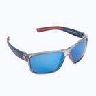 Julbo Renegade Polarized 3Cf blizgūs permatomi pilki/mėlyni akiniai nuo saulės J4999420