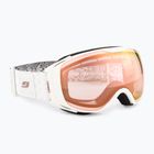 Moteriški slidinėjimo akiniai Julbo Luna Reactiv High Contrast white/flash pink