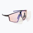 Julbo Edge Reactiv 1-3 High Contrast matiniai permatomi juodi/violetiniai dviratininkų akiniai
