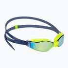 Aquasphere Xceed ryškiai geltonos/navy blue spalvos plaukimo akiniai EP3037104LMY
