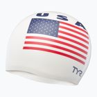 Plaukimo kepuraitė TYR USA Silicone white