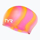 Plaukimo kepuraitė TYR Multi-Color Long Hair Silicone orange/pink