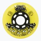 Ratukai riedučiams FR Skates Street Invaders Wheels 80mm/84A X4 yellow/black