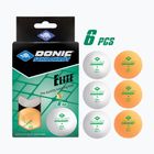 Stalo teniso kamuoliukai Donic-Schildkröt 1-Star Elite Poly 40+ 6vnt. white/orange