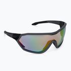 Alpina S-Way VM coal matinės juodos spalvos / vaivorykštinio veidrodžio dviratininkų akiniai