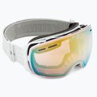 Alpina Granby QV balti blizgūs auksiniai slidinėjimo akiniai