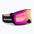 Alpina Nakiska Q-Lite juodi/rožiniai matiniai/rožiniai slidinėjimo akiniai