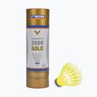 Badmintono skraidukai VICTOR Nylon Shuttle 2000 medium 6 vnt. yellow