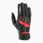 Šiaurietiško ėjimo pirštinės LEKI Ultra Trail Storm Shark black/red/neonyellow