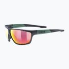 Akiniai nuo saulės UVEX Sportstyle 706 black/moss matt/mirror red