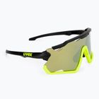 UVEX Sportstyle 228 juodai geltoni matiniai / veidrodiniai geltoni dviratininko akiniai 53/2/067/2616
