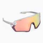 UVEX Sportstyle 231 sidabriniai slyvų matiniai/veidrodiniai raudoni dviratininkų akiniai S5320655316