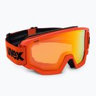 Slidinėjimo akiniai UVEX Athletic FM fierce raudoni matiniai/veidrodiniai oranžiniai 55/0/520/3130