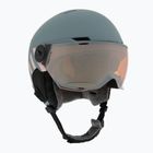Vaikiškas slidinėjimo šalmas UVEX Rocket Visor Jr rhino/blush matt/mirror silver/lasergold lite