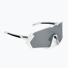 Dviračių akiniai UVEX Sportstyle 231 2.0 Komplektas balti juodi matiniai/veidrodiniai sidabriniai 53/3/027/8216