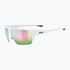 Akiniai nuo saulės UVEX Sportstyle 238 white matt/mirror pink