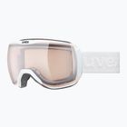 Slidinėjimo akiniai UVEX Downhill 2100 V white matt/mirror silver clear