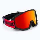 Slidinėjimo akiniai UVEX Athletic FM black matt/mirror red orange clear