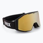 Slidinėjimo akiniai UVEX Gravity FM black matt/mirror gold orange clear