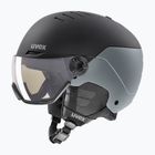 Slidinėjimo šalmas UVEX Wanted Visor Pro V black/silver matt