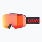 Vaikiški slidinėjimo akiniai UVEX Pwdr FM black matt/mirror red orange clear
