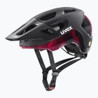 Dviračio šalmas UVEX React MIPS black/ruby red matt