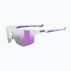 Akiniai nuo saulės UVEX Axos Set white matt/mirror purple/clear