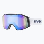 Slidinėjimo akiniai UVEX Gravity FM S2 black matt/mirror blue