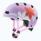 Vaikiškas šalmas UVEX Kid 4 Style flower lilac matte