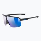 Saulės akiniai UVEX Ramp black matt/mirror blue