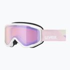 Vaikiški slidinėjimo akiniai UVEX Speedy Nova FM S2 white matt/mirror rose