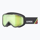 Vaikiški slidinėjimo akiniai UVEX Speedy Nova FM S2 black matt/mirror green