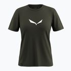 Moteriški marškinėliai Salewa Solid Dry dark olive