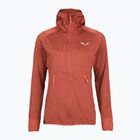 Moteriškas žygio džemperis Salewa Agner Hybrid PL/DST FZ Hoody etruscan red melange