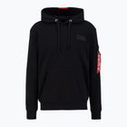 Vyriškas džemperis Alpha Industries Red Stripe Hoodie black