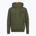 Vyriškas džemperis Alpha Industries Red Stripe Hoodie dark green